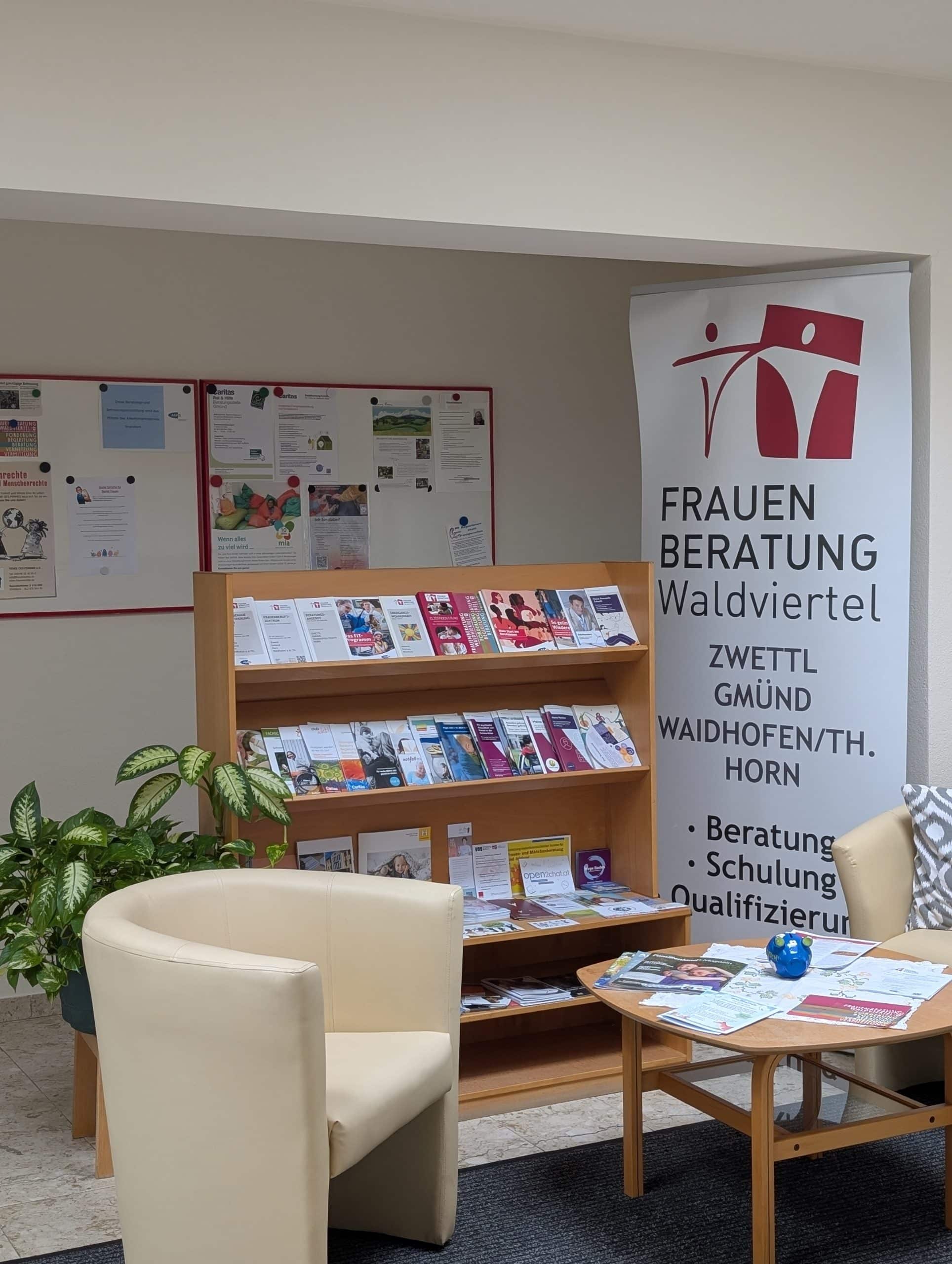 Eingangsbereich der Frauenberatung Eingangsbereich der Frauenberatung Waldviertel Zwettl